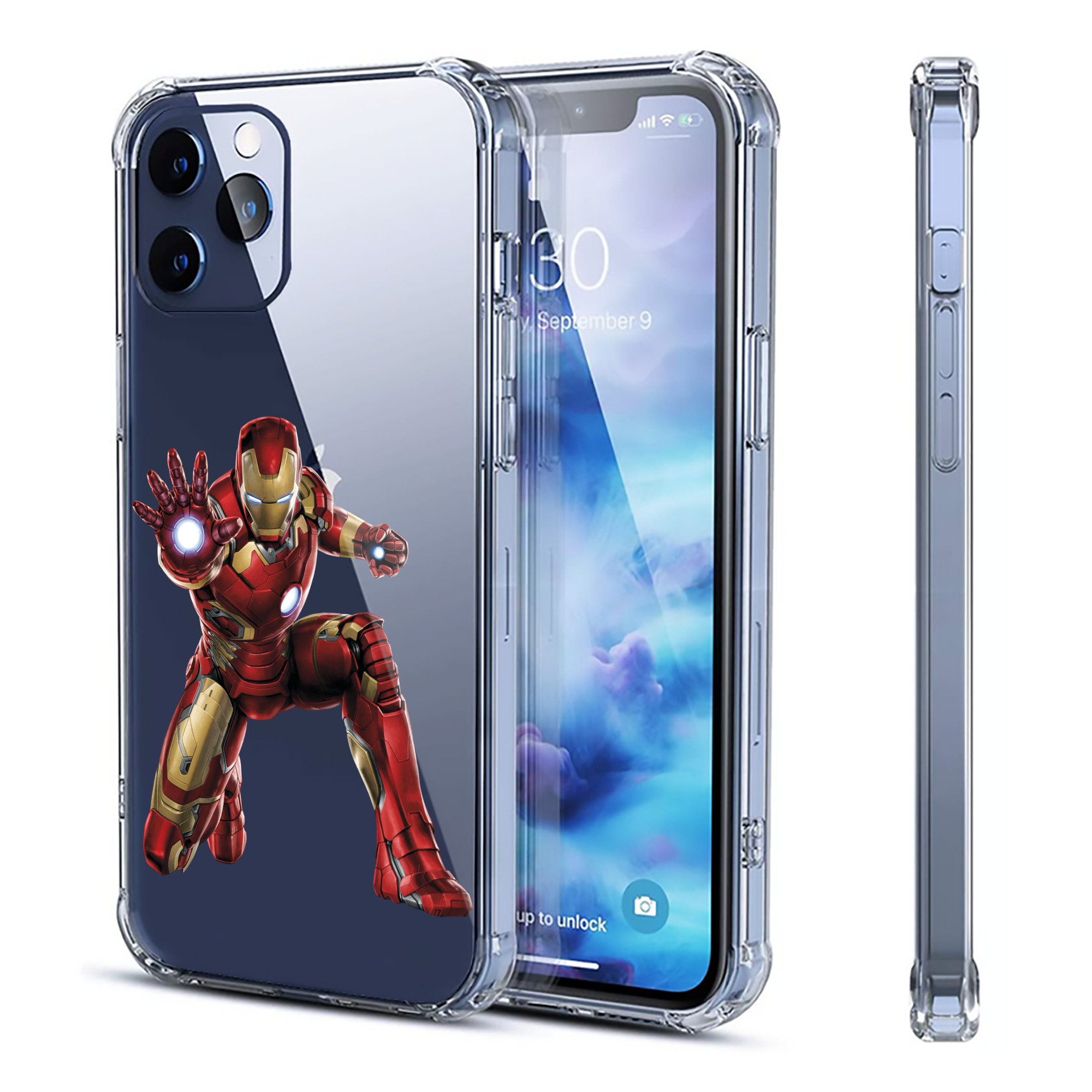 （画像用） アベンジャーズ The Avengers 【iPhone 12シリーズ対応】透明スマホケース（クリアソフトケース）
